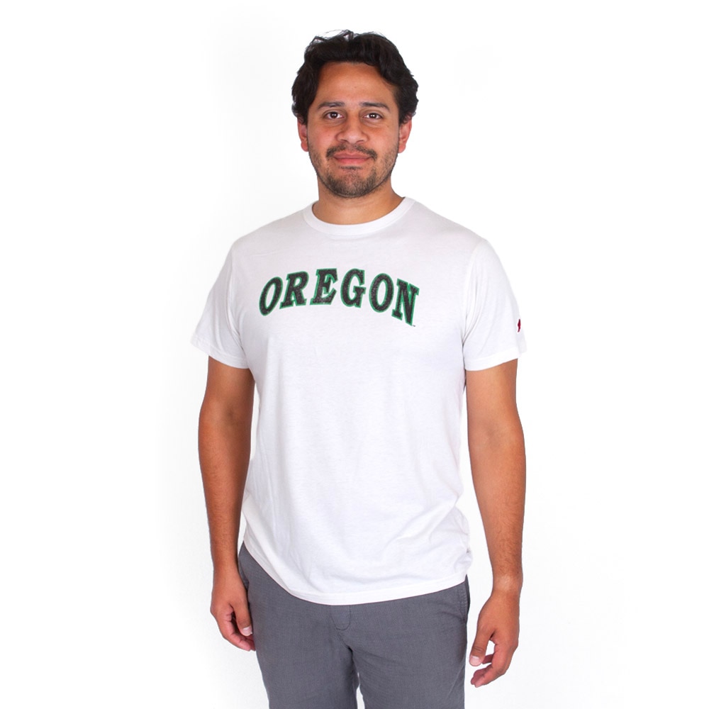 Arched Oregon, League, Brown, Crew Neck, Tri-blend, Men, Unisex, Victory Falls, T-Shirt, 838053